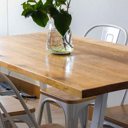 Mesa Comedor Madera y Metal Conificada