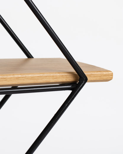 Repisa Rombo con Madera de Eucalipto