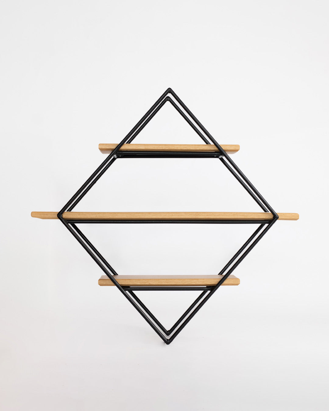Repisa Rombo con Madera de Eucalipto