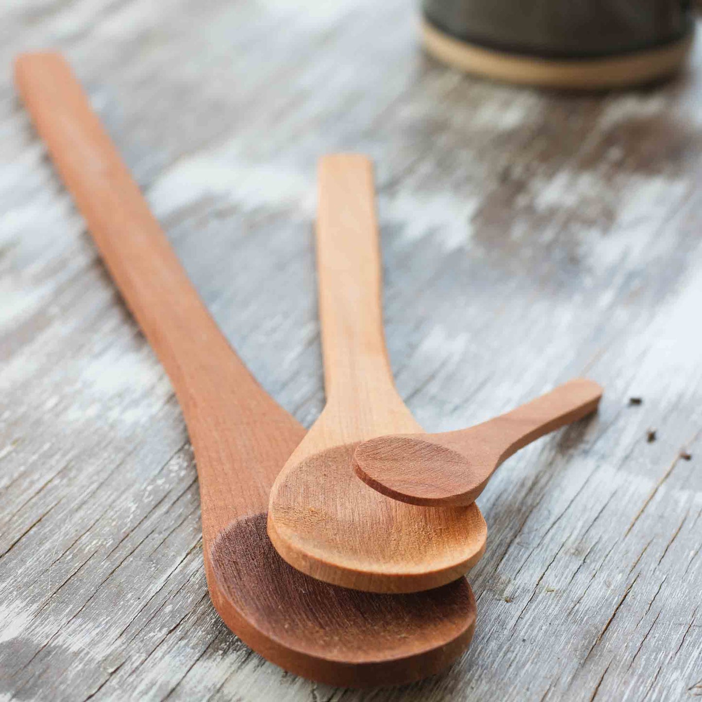 Set de Cucharas de Madera de Raulí (35, 25 y 10 cm)