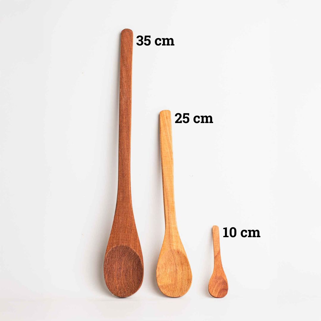 Set de Cucharas de Madera de Raulí (35, 25 y 10 cm)