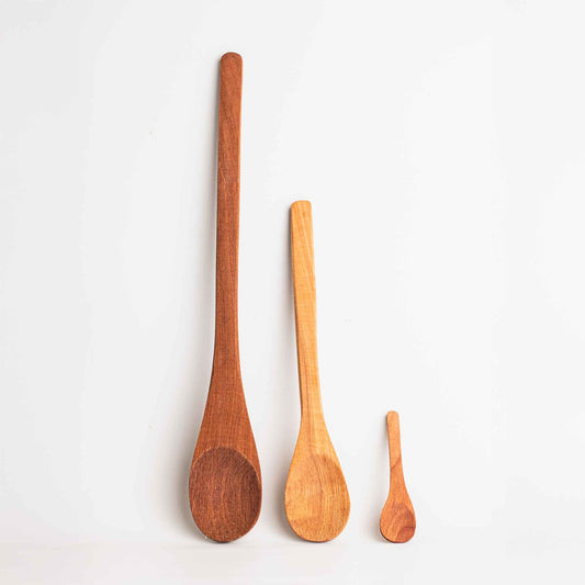 Set de Cucharas de Madera de Raulí (35, 25 y 10 cm)